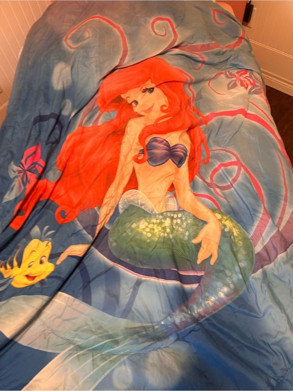 Vintage little mermaid comforter